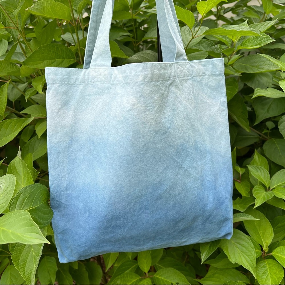 Indigo-Dyed Organic Cotton Tote Bag • Gradient